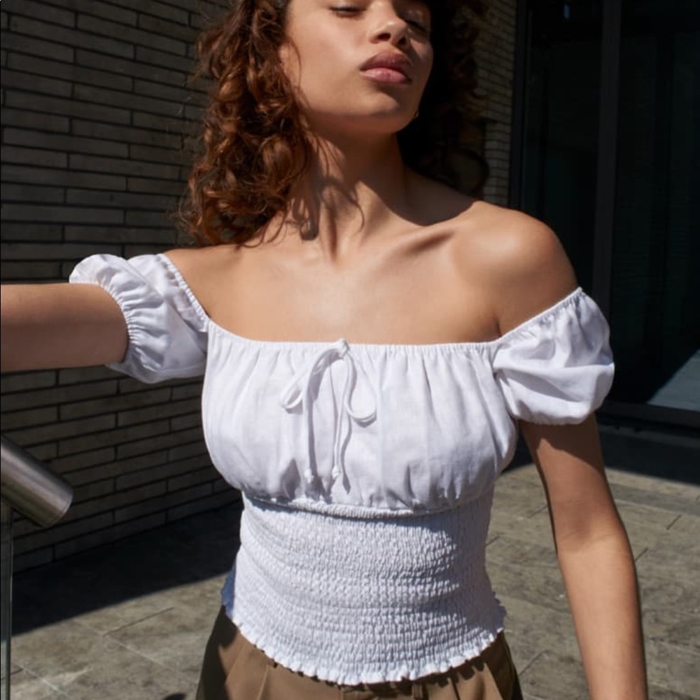 Reformation Lark linen top